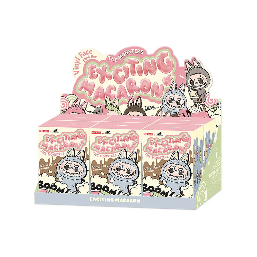 POP MART THE MONSTERS LABUBU TASTY MACARONS VINYL FACE BLIND BOX WHOLE SET (6 BLIND BOXES) DRIPPED