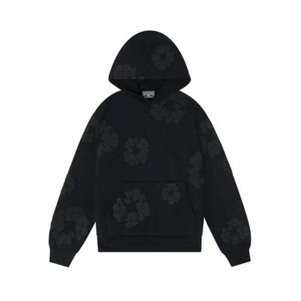 DENIM TEARS – Hoodie black DRIPPED