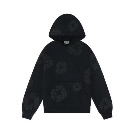 DENIM TEARS – Hoodie black DRIPPED